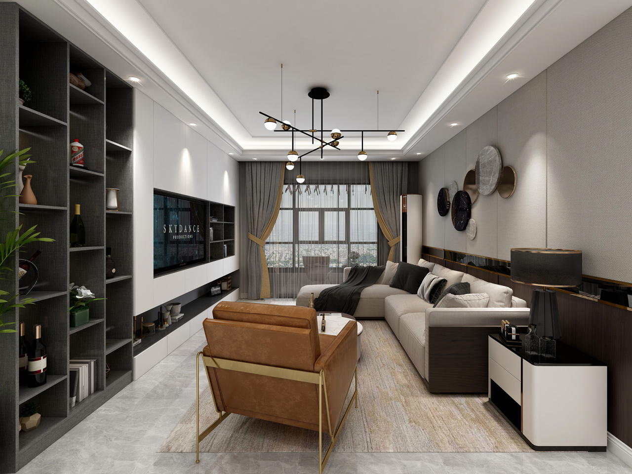 現(xiàn)代輕奢風(fēng)格酒柜-木語絲韻生態(tài)板定制