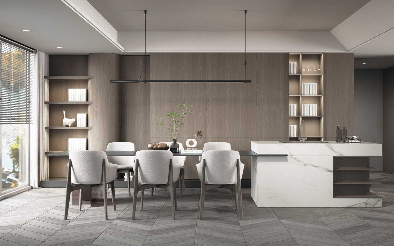 峽谷胡桃生態板-板材全屋定制案例