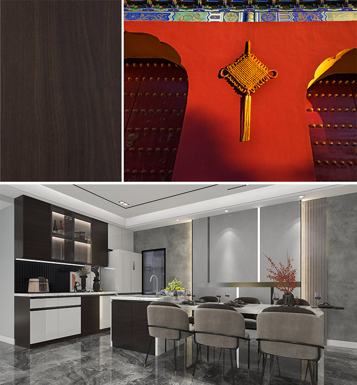 櫥柜板材紫光紅檀